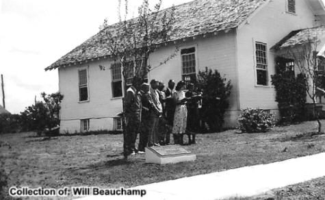 1949 Memorial Dedication Ceremony, Presbyterian Church, Tuleta, TX, Billy Frank Beauchamp