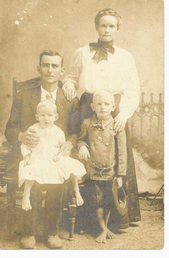 Amos Norcross and family, Burleson County, Texas