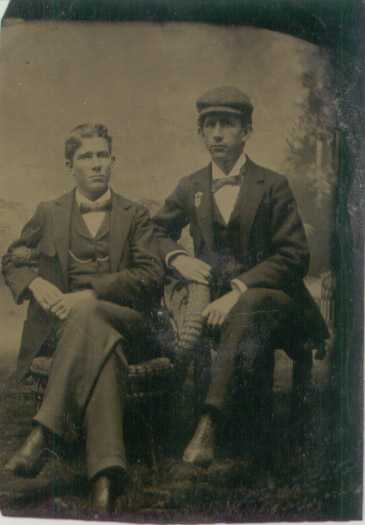 William Morgan Sherrill may be the man on the right, Burleson County, Texas