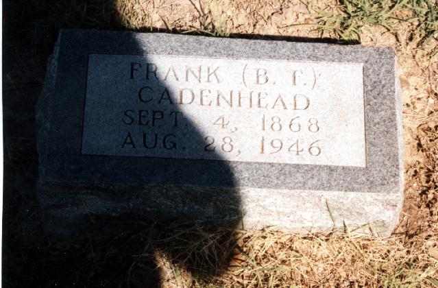 Tombstone of Frank Cadenhead