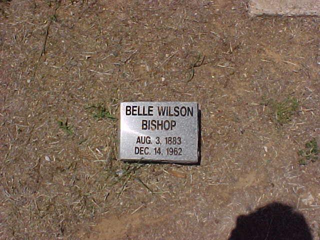 Tombstone of Belle Wilson Bishop