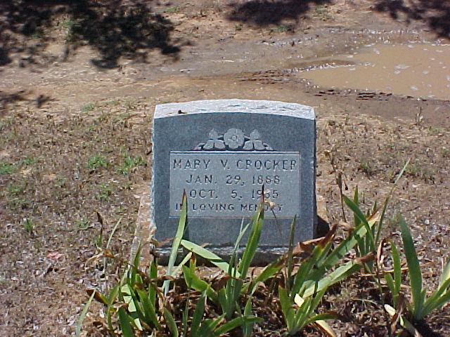 Tombstone of Mary V. Crocker