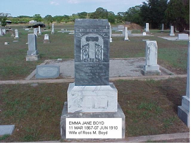 Tombstone of Emma Jane Boyd