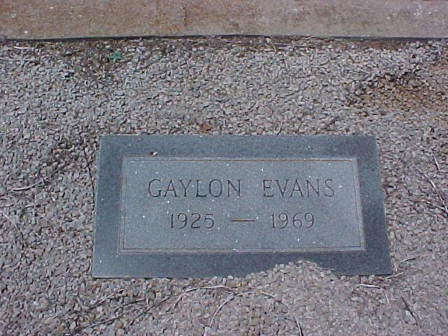 Tombstone of Gaylon Evans