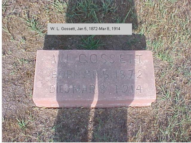 Tombstone of W. L. Gossett