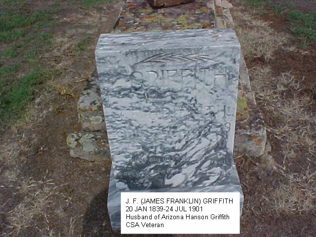Tombstone of James Franklin Griffith