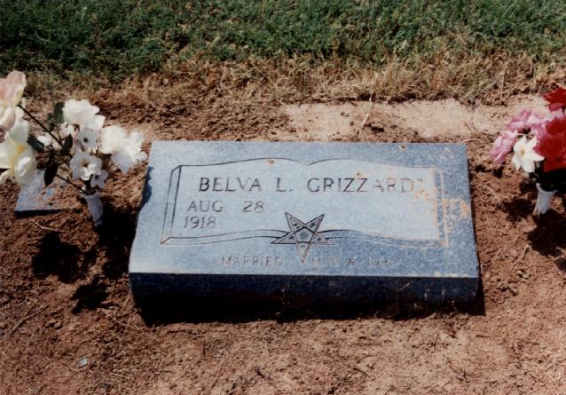 Tombstone of Belva L. Grizzard