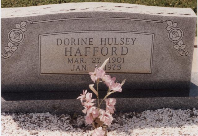 Tombstone of Dorine Hulsey Hafford