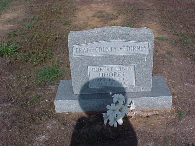 Tombstone of Robert Irwin Hooper