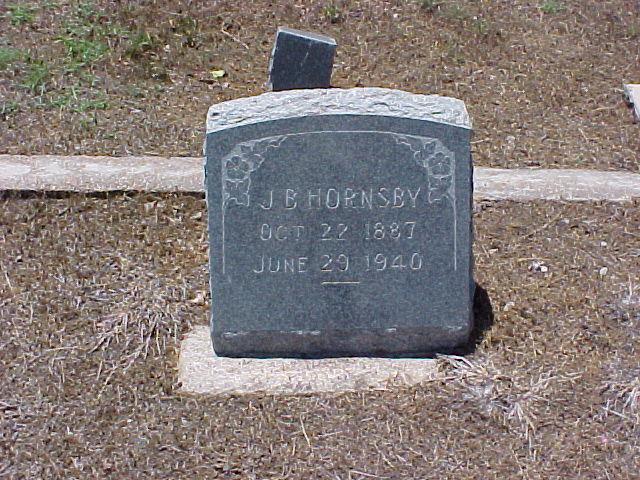 Tombstone of J. B. Hornsby