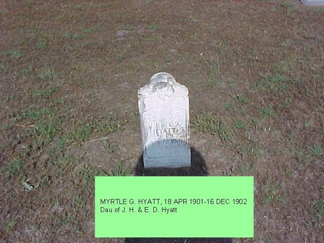 Tombstone of Myrtle G. Hyatt