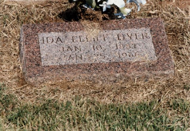 Tombstone of Ida Clint Dyer