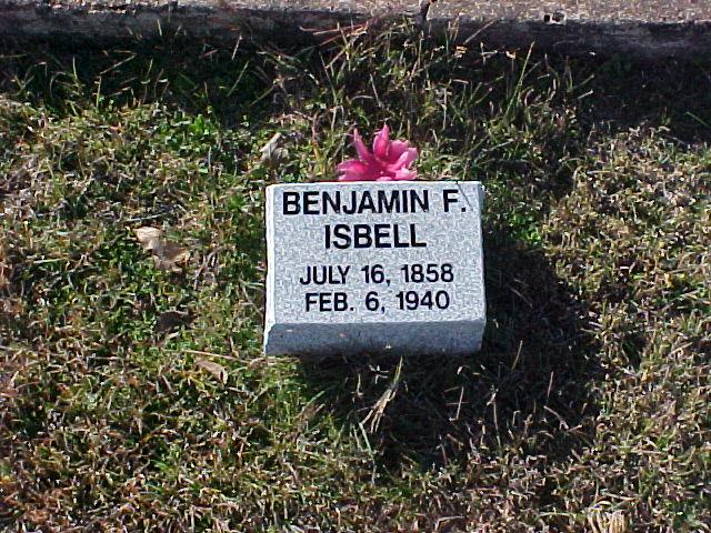 Tombstone of Benjamin F. Isbell