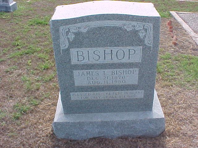 Tombstone of James L. Bishop