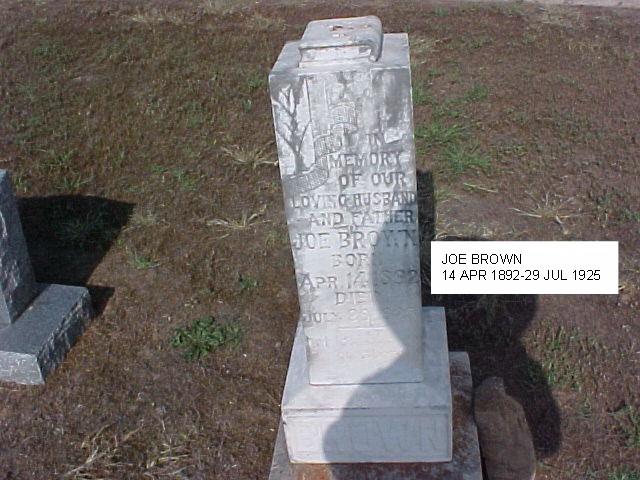 Tombstone of Joe Brown