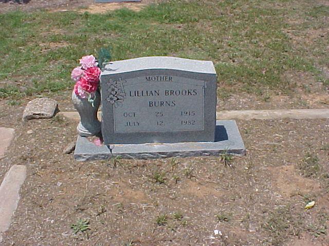 Tombstone of Lillian Brooks Burns