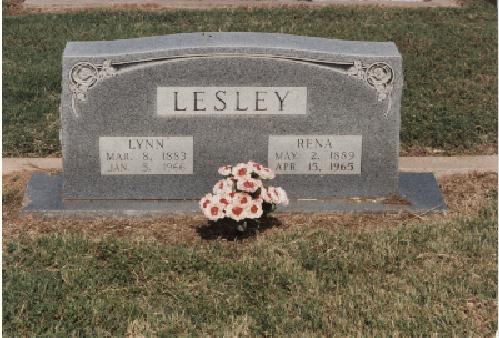 Tombstone of Lynn and Rena Lesley