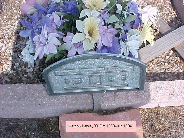 Tombstone of Vernon Lewis