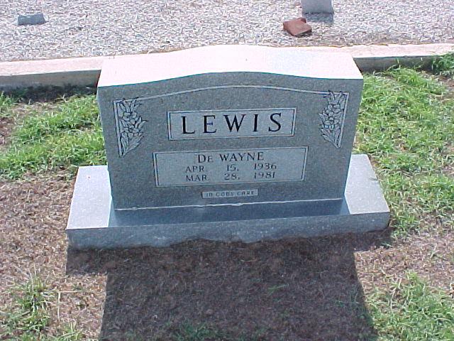 Tombstone of De Wayne Lewis