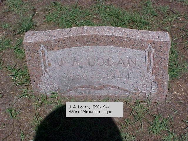 Tombstone of J. A. Logan