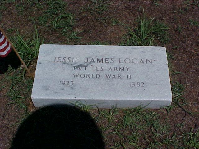 Tombstone of Jessie James Logan