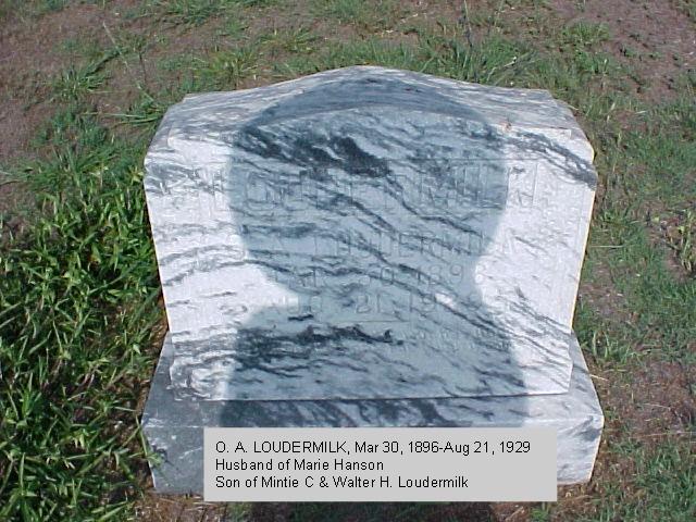 Tombstone of O. A. Loudermilk