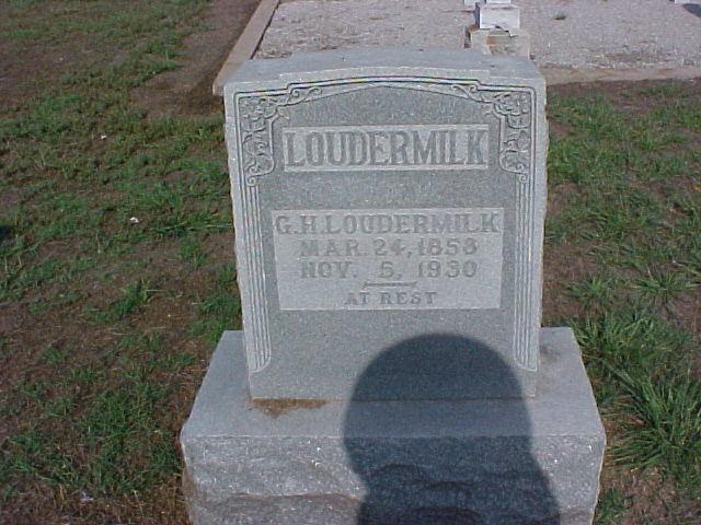 Tombstone of G. H. Loudermilk