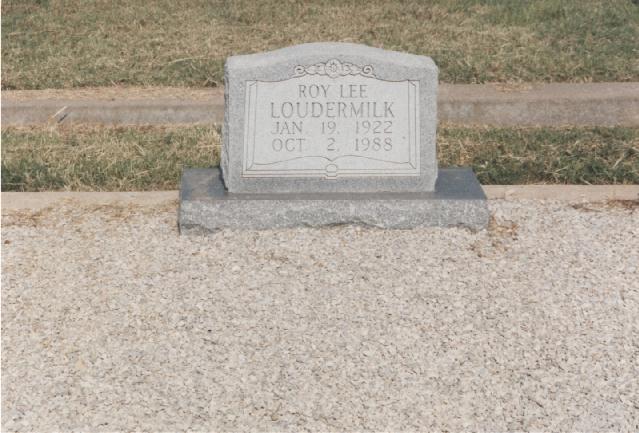 Tombstone of Roy Lee Loudermilk