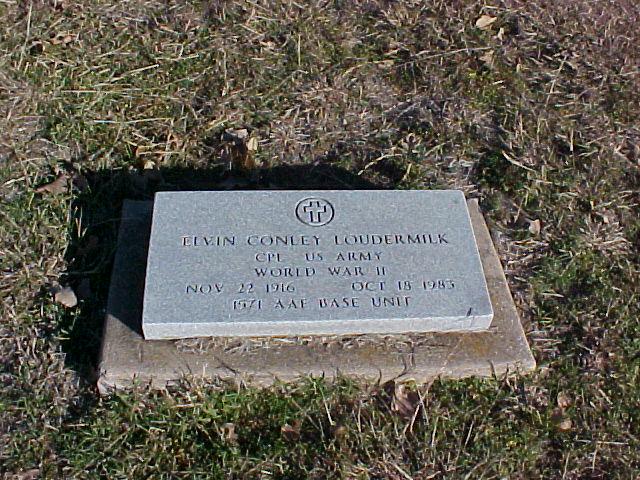 Tombstone of Elvin Conley Loudermilk