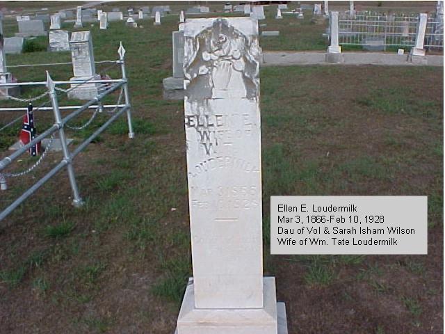 Tombstone of Ellen E. Loudermilk