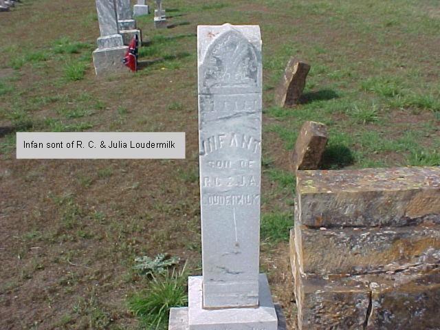 Tombstone of Infant Son of R. C. and Julia Loudermilk