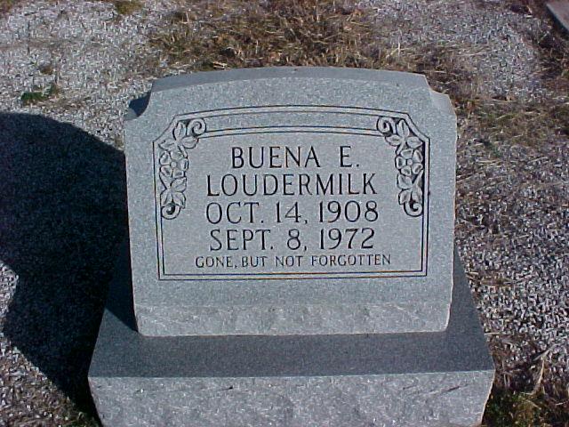 Tombstone of Buena E. Loudermilk
