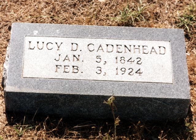Tombstone of Lucy D. Cadenhead