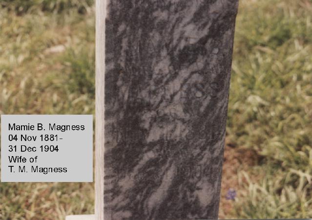 Tombstone of Mamie B. Magness