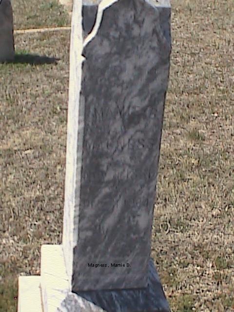 Tombstone of Mamie Magness