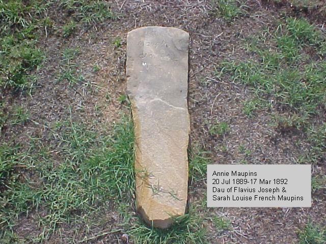 Tombstone of Annie Maupins