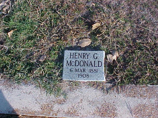 Tombstone of Henry G. McDonald