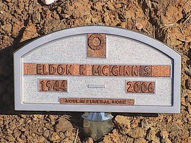 Tombstone of Eldon R. McGinnis