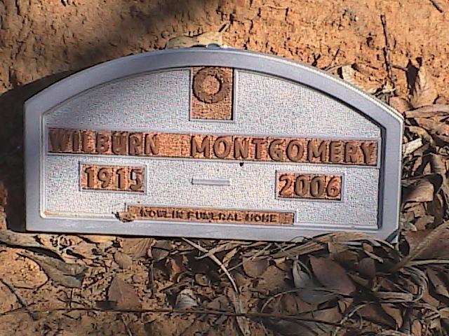 Tombstone of Wilburn Montgomery
