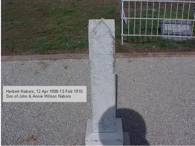 Tombstone of Herbert Nabors