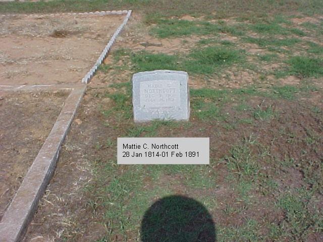 Tombstone of Mattie C. Northcott