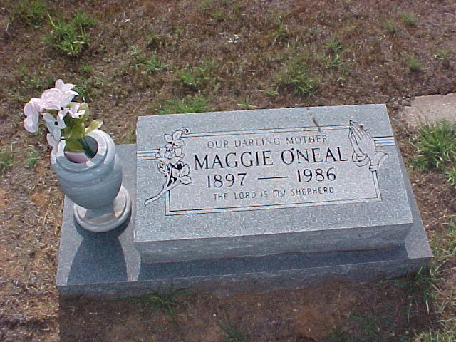 Tombstone of Maggie O'Neal