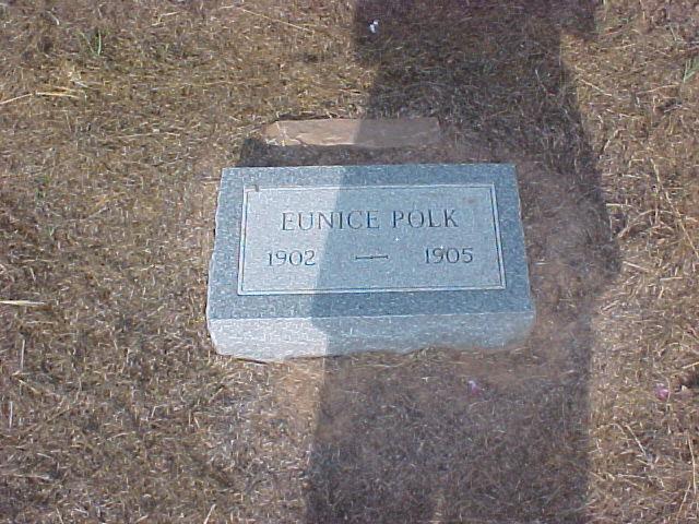 Tombstone of Eunice Polk