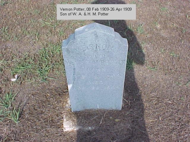 Tombstone of Vernon Potter
