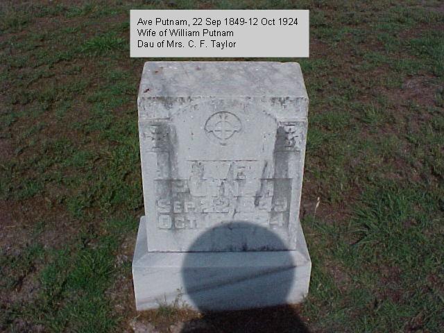 Tombstone of Ave Putnam