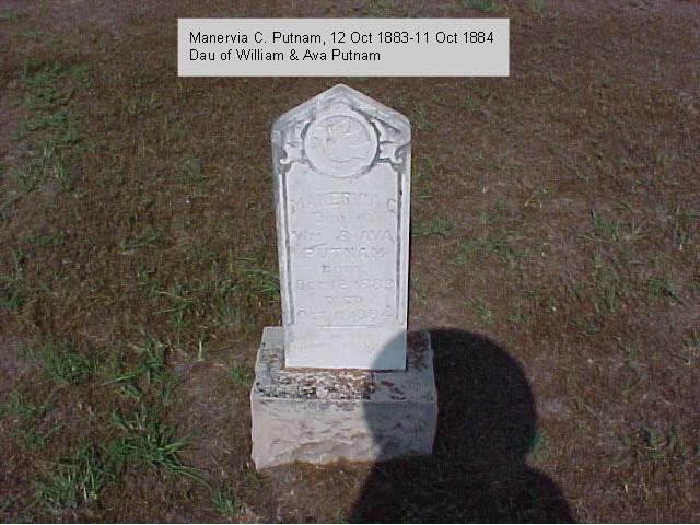 Tombstone of Manervia C. Putnam