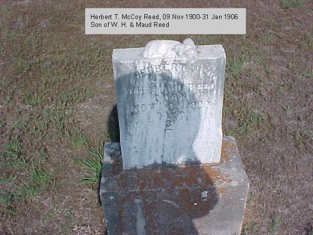 Tombstone of Herbert T. McCoy Reed