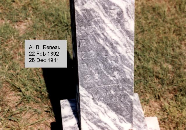 Tombstone of A. B. Reneau