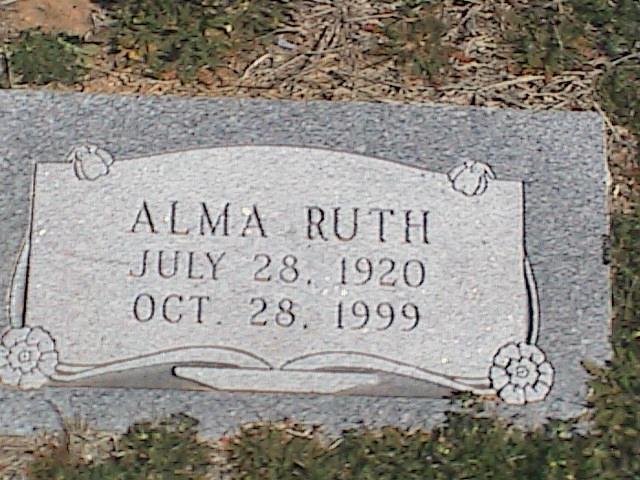 Tombstone of Alma Ruth