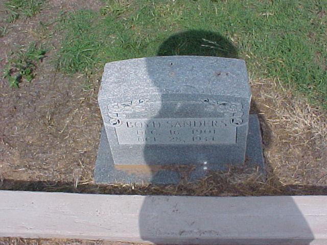 Tombstone of Boyd Sanders
